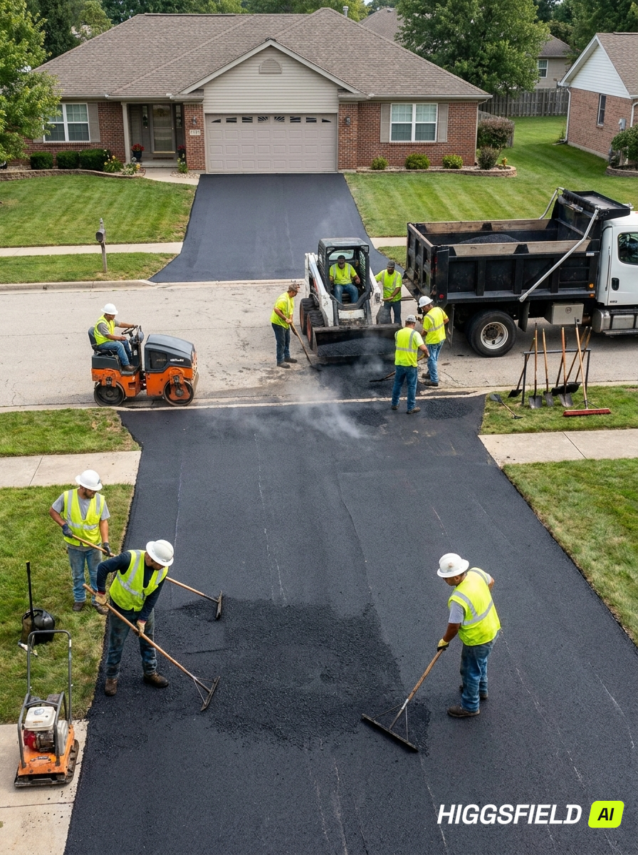 Suburban Driveway Repave